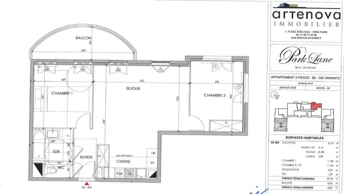3 Room Flat In Parklane - 1,5Km Disney Serris Bagian luar foto